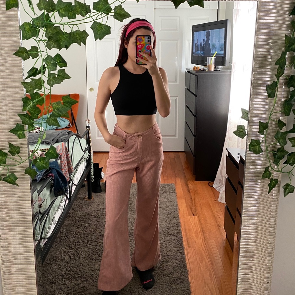 Soft pink pants from Princess Polly